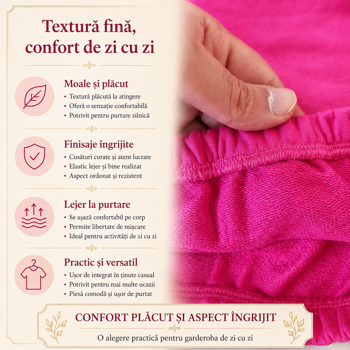 Bluza Fucsia Paris Fete - detalii