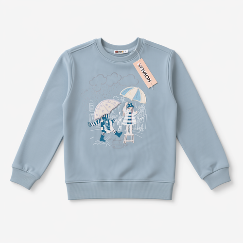 Bluza Gri Umbrela Fete - spate