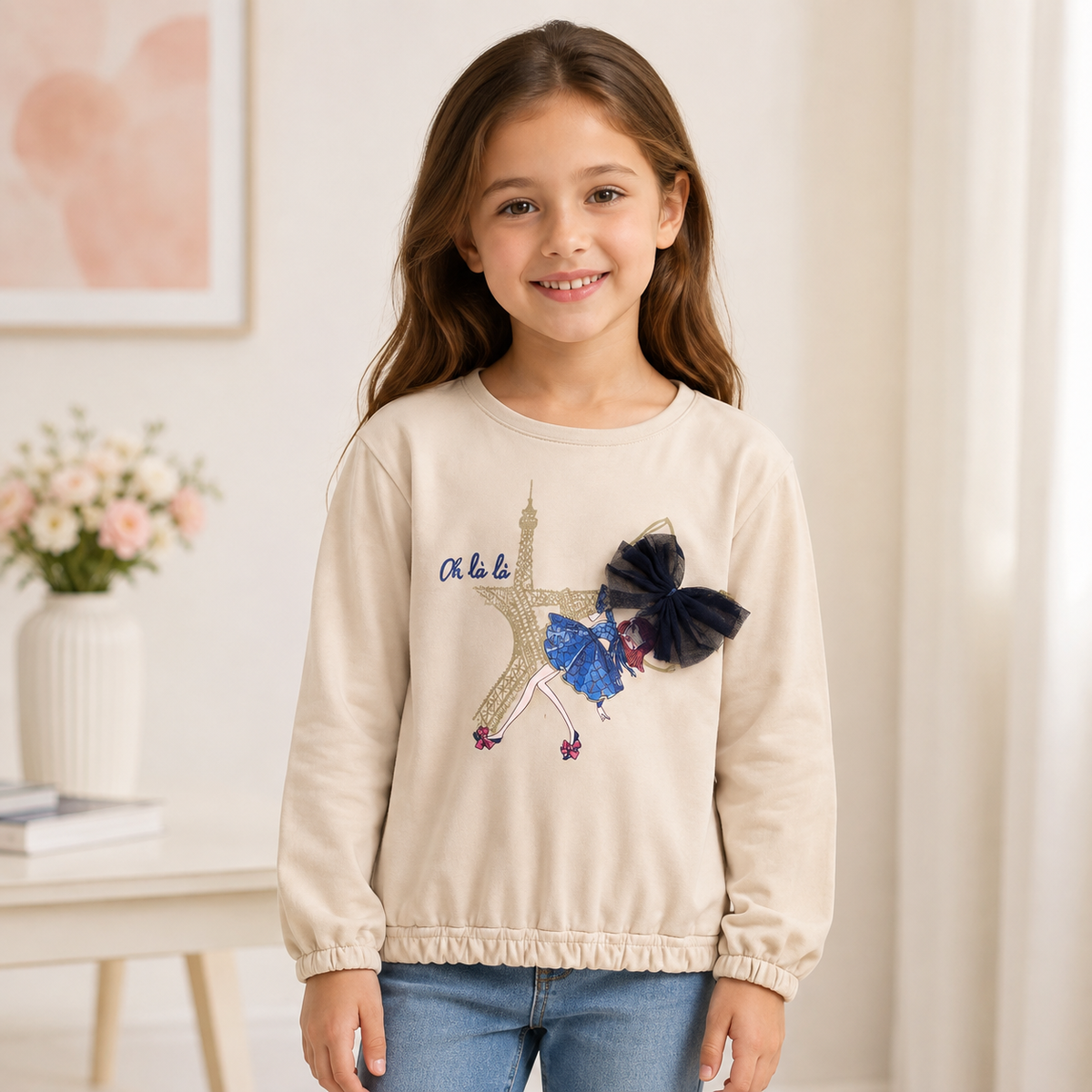 Bluza Bej Paris Fete