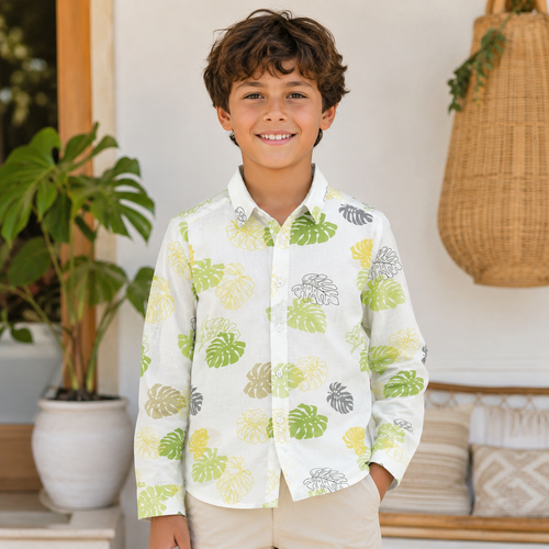 Camasa Baieti Yellow Print