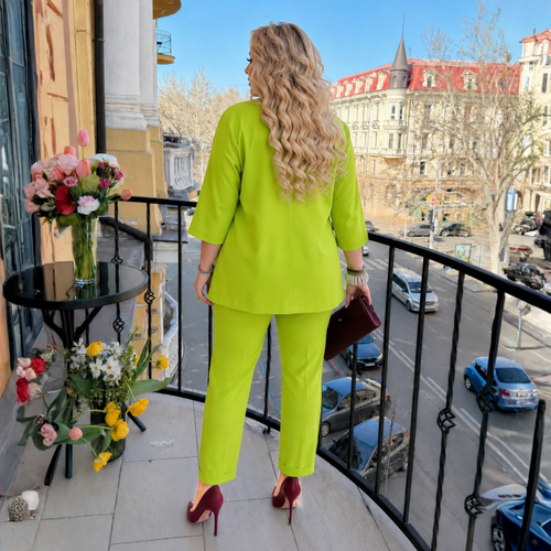 Compleu Tina Cosmote - sacou si pantaloni din stofa Barbi