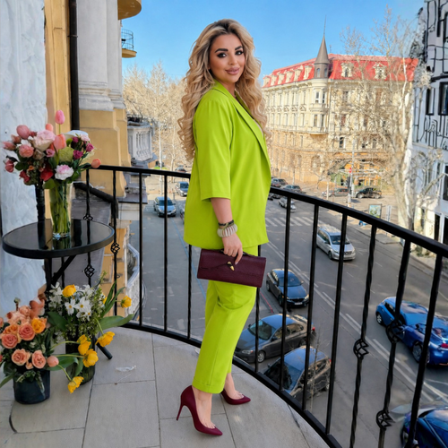 Compleu Tina Cosmote - sacou si pantaloni din stofa Barbi