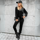 Trening COOL Negru din catifea - decolteu in V