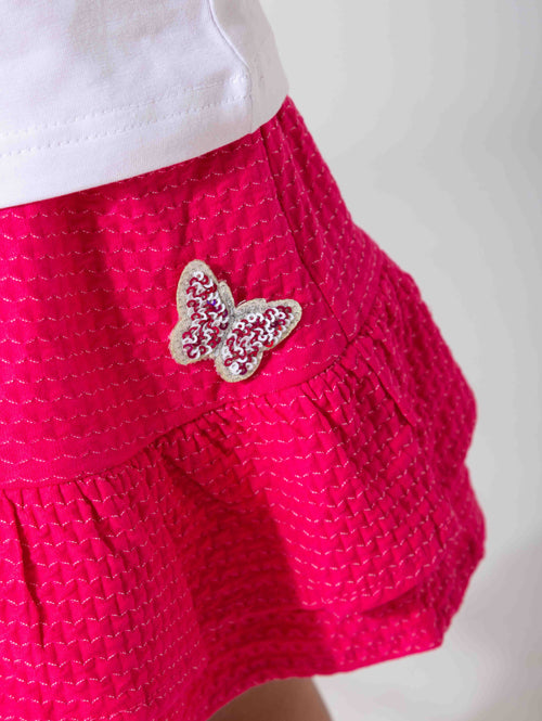 Fusta Fete Butterfly Fucsia - imagine 2