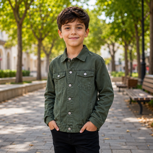 Geaca Blugi Baieti Olive - imagine 2