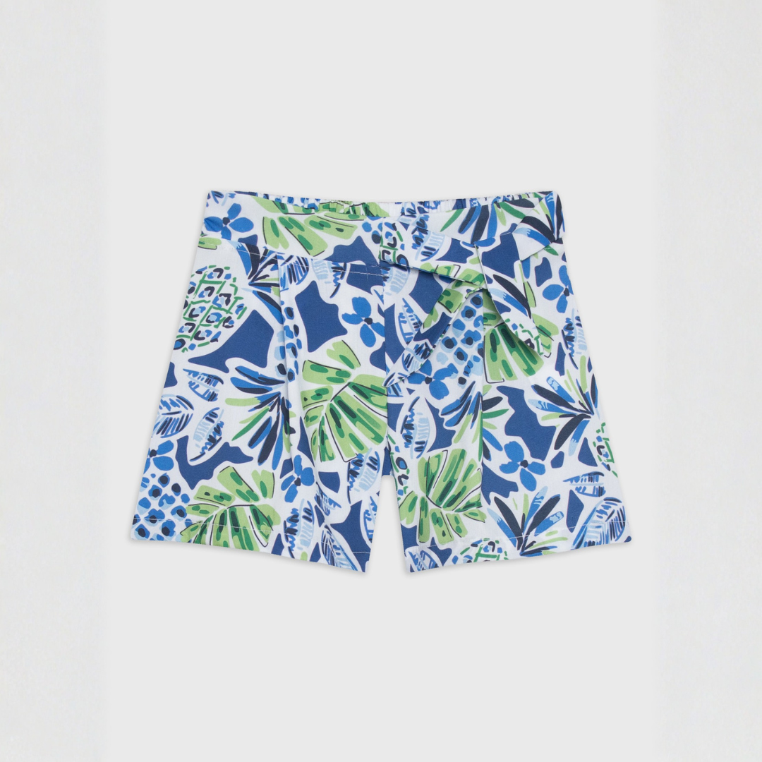 Pantaloni Scurti Fete Imprimeu Floral Navy - imagine 3