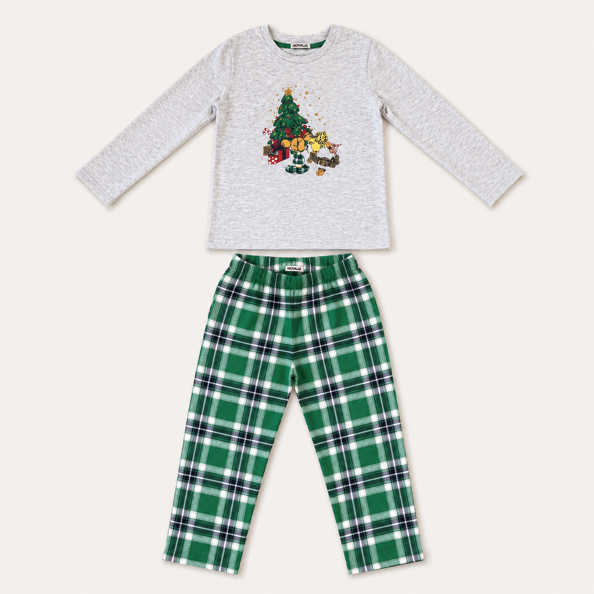 Pijama Fete Brad Gri - flatlay