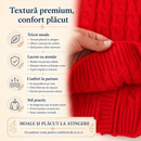Pulover Crosetat Rosu Fete - textura