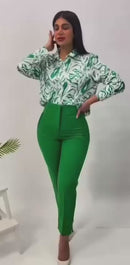 Pantaloni Zaza Verde Deschis - video produs