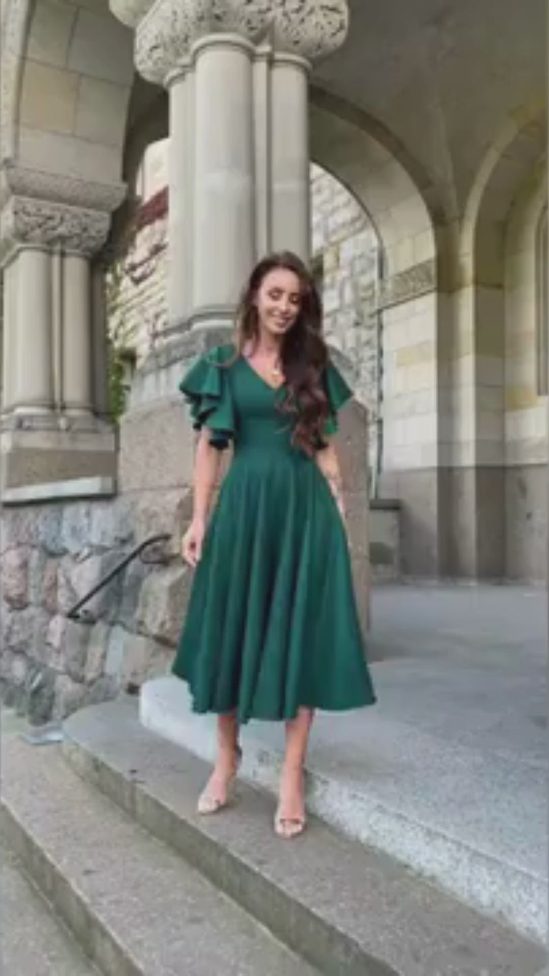 Rochie Bliss Verde Inchis - video produs