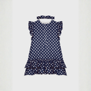 Rochie Bleumarin cu Buline Fete - imagine 3