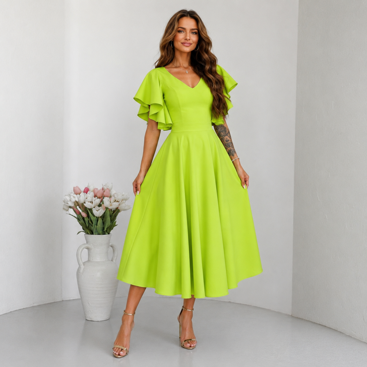 Rochie Eleganta Verde Cosmote Bliss