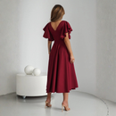 Rochie Bliss Grena - rochie lunga eleganta cu decolteu in V