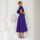 Rochie Bliss Mov - rochie lunga eleganta cu decolteu in V