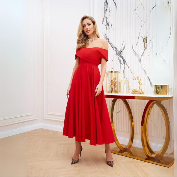 Rochie Seara Rosu Larisa