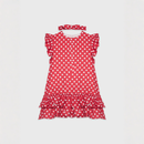 Rochie Rosie cu Buline Fete - imagine 3