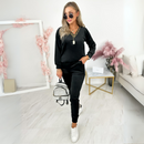 Trening COOL Negru din catifea - decolteu in V