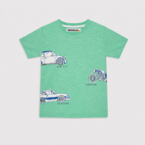 Tricou Travel Baieti Verde Deschis - imagine 3