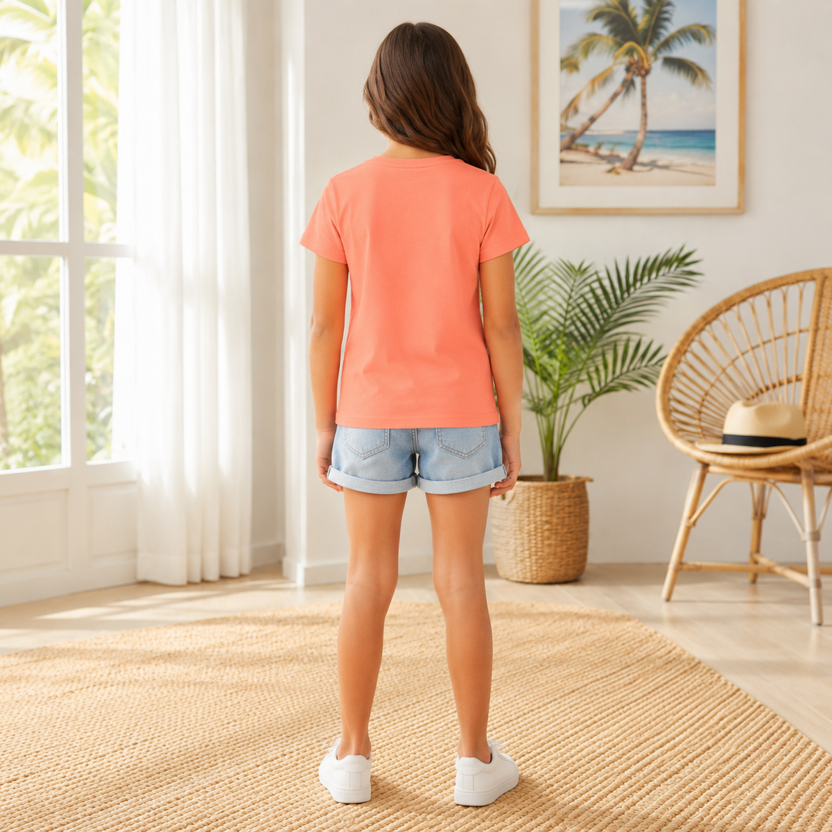 Tricou Palm Fete Orange