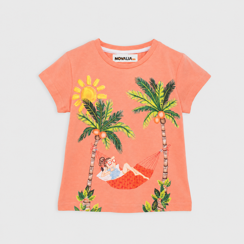 Tricou Palm Fete Orange - imagine 3