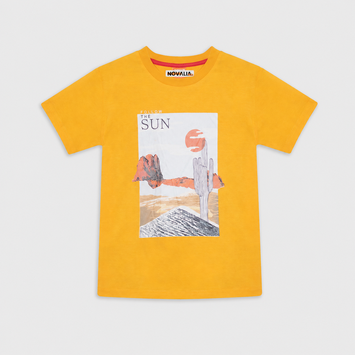 Tricou Sun Unisex Copii Galben - imagine 3