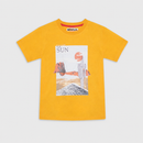 Tricou Sun Unisex Copii Galben - imagine 3