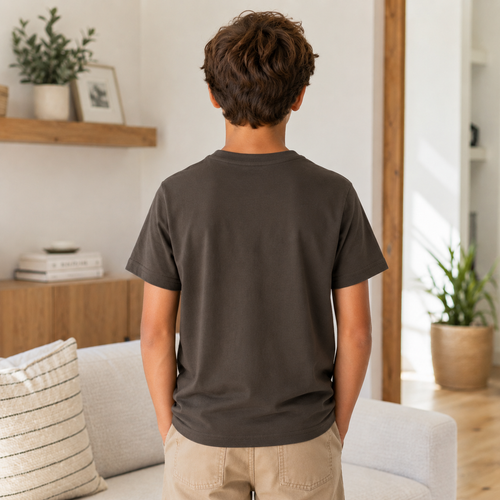 Tricou Sun Unisex Copii Kaki - imagine 2