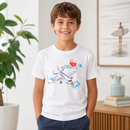 Tricou Avion Unisex Copii Alb