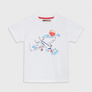 Tricou Avion Unisex Copii Alb - imagine 3