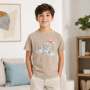 Tricou Avion Unisex Copii Bej