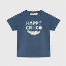 Tricou Croco Unisex Copii Indigo - imagine 3