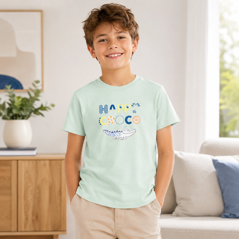 Tricou Croco Unisex Copii Menta