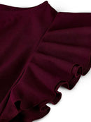 Rochie Aria Grena - rochie midi eleganta cu decolteu rotund