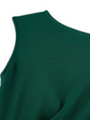Rochie Aria Verde - rochie midi eleganta cu decolteu rotund